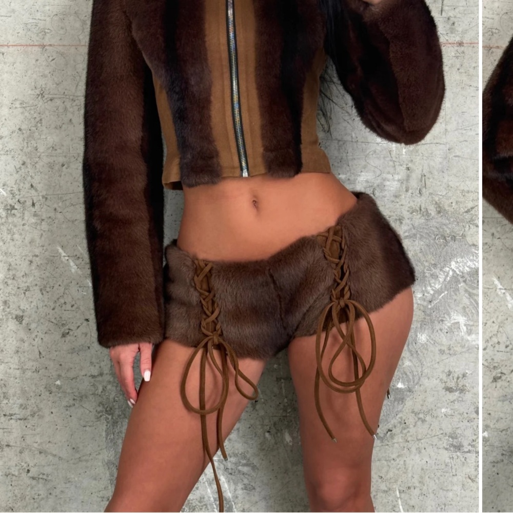 1 of 1 custom fur shorts AVF